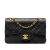 Chanel Classic Double Flap Small Lambskin Leather Matelassè Shoulder Bag Black