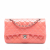 Chanel Classic Double Flap Medium Patent Leather Matelassè Shoulder Bag Pink