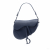 Christian Dior Saddle Ultra Matte Calfskin Leather No Strap Handbag Blue