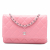 Chanel WOC Lambskin Leather Quilted Flap Crossbody Pink