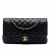Chanel Classic Double Flap Medium Caviar Leather Matelassè Shoulder Bag Black