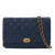 Chanel Boy Caviar Leather Quilted Wallet on Chain Crossbody Blue