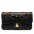 Chanel Classic Double Flap Small Lambskin Leather Matelassè Shoulder Bag Black