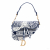 Christian Dior Saddle Canvas No Strap Handbag Around the World Blue