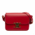 Celine Triomphe Teen Shiny Calfskin Leather Flap Crossbody Red