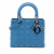 Christian Dior Lady Dior Medium Zip Closure Cannage Lambskin Leather 2-Ways Tote Bag Blue