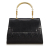 Fendi B Fendi Black with Gold Leather Handbag Italy