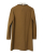Maje Ragone Twill-Kleid mit verschönertem Kragen aus kamelfarbenem Polyester