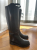 Ann Demeulemeester Black leather riding boots