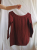 Wolford Haut à manches 3/4 Bordeaux