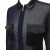 Christian Dior shirt in navy nylon net with satin trim and zip front
