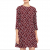 Sandro Silk stars mini dress burgundy 3/4 sleeve