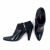 Prada ankle boots in black patent leather and fabric