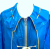 Gucci Calvin Klein long raincoat in blue waterproofed silk