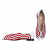 Fendi Wave peeptoe flats in white leather with red stripes