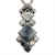Lanvin necklace with large diamond shaped black crystals