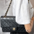 Chanel Classic Double Flap Chain Bag Black Leather Medium