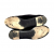 Giuseppe Zanotti Dalia oxford shoes in black suede with gold toe-caps