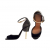 Givenchy sandals in black suede lizard print with brass screw heels