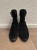Yves Saint Laurent Black Suede Lou Ankle Block Heels