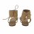 Chanel sandals in sand leather with lace-back ankle band