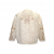 Dolce & Gabbana cream heavy cotton weave jacket with cut-out flower embroidery