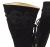 Elie Saab thigh boots in black suede with embroidered trim & lace-back