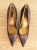 Prada Brown leather pumps in new condition 36