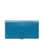 Hermès B Hermès Blue Calf Leather Epsom Bearn Wallet France