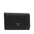 Prada AB Prada Black Calf Leather Saffiano Long Wallet Italy