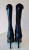 Costume National Schwarze Stiefel aus Leder mit hohem Absatz und mittlerer Weite
