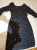Serafini Séraphine black dress with chic polka dots for pregnancy