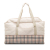 Burberry B Burberry Brown Beige Cotton Fabric House Check Baby Changing Bag Japan