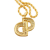 Christian Dior AB Dior Gold Gold Plated Metal Logo Rhinestone Bracelet Italy