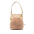 Fendi B Fendi Pink Fur Natural Material Shearling Mini Mon Tresor Bucket Bag Italy