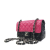 Chanel AB Chanel Pink with Black Patent Leather Leather Mini Rectangular Bicolor Flap Bag Italy