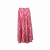 Valentino skirt in pleated pink silk with red flowers