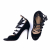 Gianvito Rossi peep toe heels in black suede with elastics