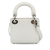 Christian Dior AB Dior White Calf Leather Micro Sequin Accented Lady Dior Bag Italy