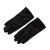 Hermès AB Hermes Black Lambskin Leather Leather Soya Kelly Lock Gloves France