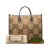 Gucci AB Gucci Brown Beige Canvas Fabric Jumbo GG Web Convertible Tote Italy