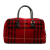 Burberry B Burberry Red with Black Wool Fabric House Check Overnight Bag United Kingdom