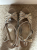 Ash Magnifiques chaussures compensées en cuir souple nude avec détails argentés