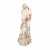 Giambattista Valli kleid aus cremefarbenem Seidenkrepp mit mehrfarbigem Blumendruck