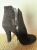 Pedro Garcia Black Suede High Heels Ankle Boots