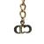 Christian Dior AB Dior Gold Gold Plated Metal Logo Charm Pendant Necklace Italy