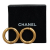 Chanel B Chanel Gold Gold Plated Metal CC Hoop Earrings France