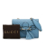 Gucci AB Gucci Blue Calf Leather Mini Microguccissima Emily Crossbody Bag Italy