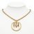 Chanel B Chanel Gold Gold Plated Metal Letter Chain Pendant Necklace France