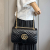Gucci GG Marmont Small Chevron Leather Flap Bag Black